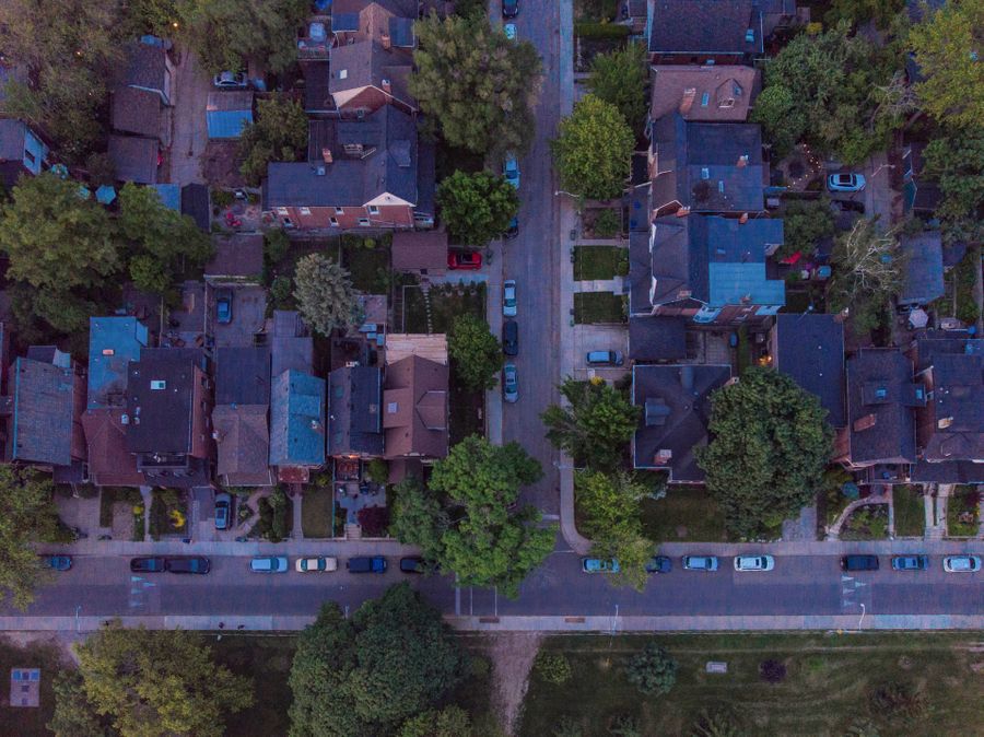 Aerial view of Toronto Neighbourhood