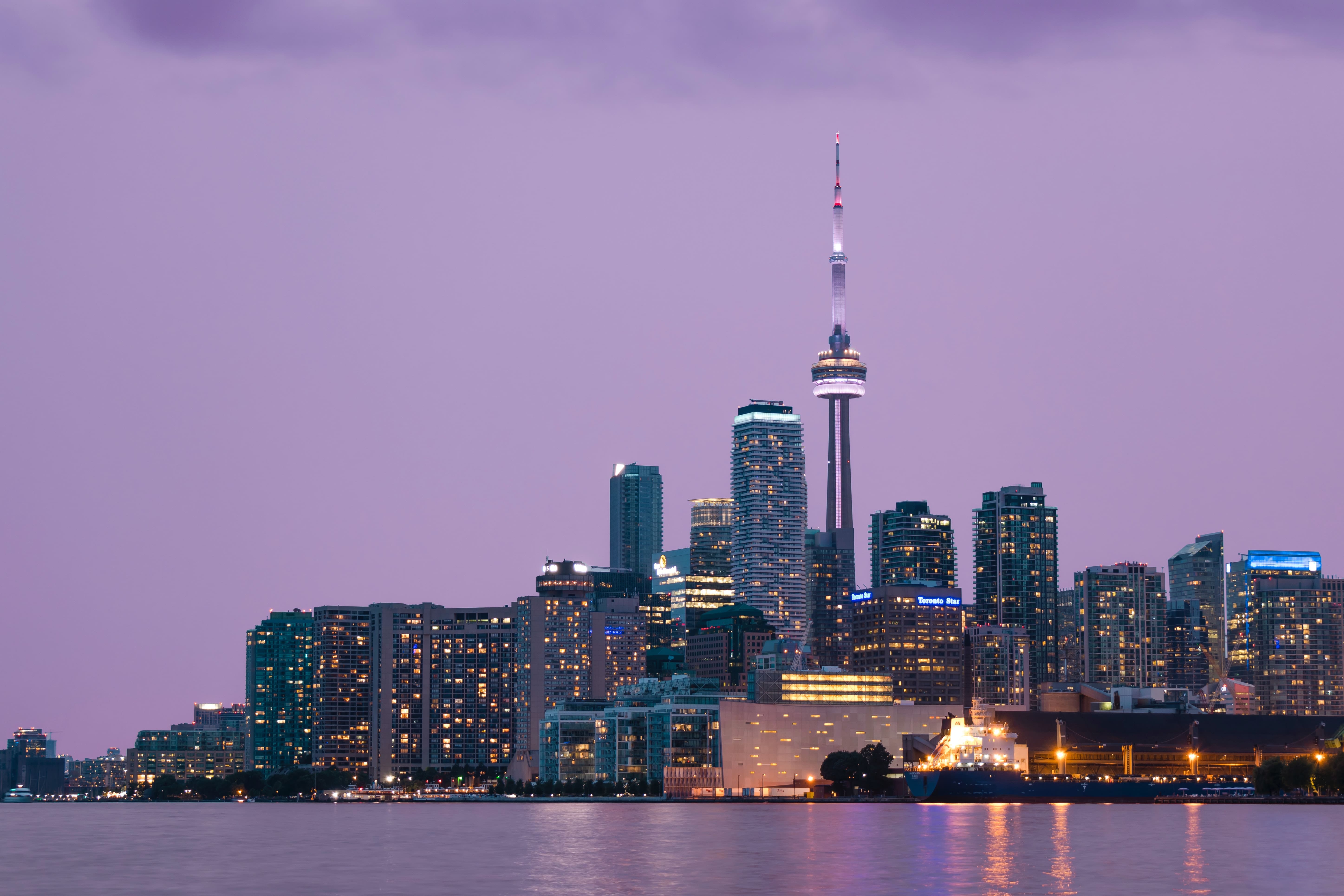 Toronto City Skyline in the evening